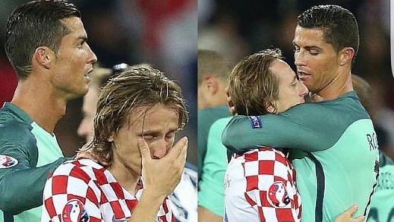 Ronaldo i madh, e ngushëllon Modricin i cili nuk u përmbahet lotëve (Foto)