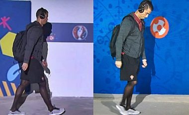 Cristiano Ronaldo veshi geta femërore para ndeshjes, plasin talljet në rrjetet sociale (Foto)