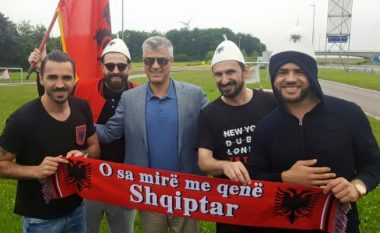 Presidenti Thaçi me yjet shqiptare drejt Lensit (Foto)