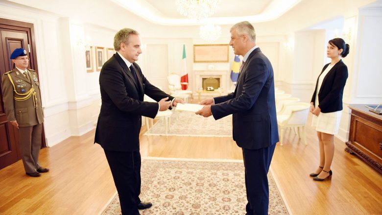 Presidenti Thaçi pranoi kredencialet e ambasadorit të ri të Italisë