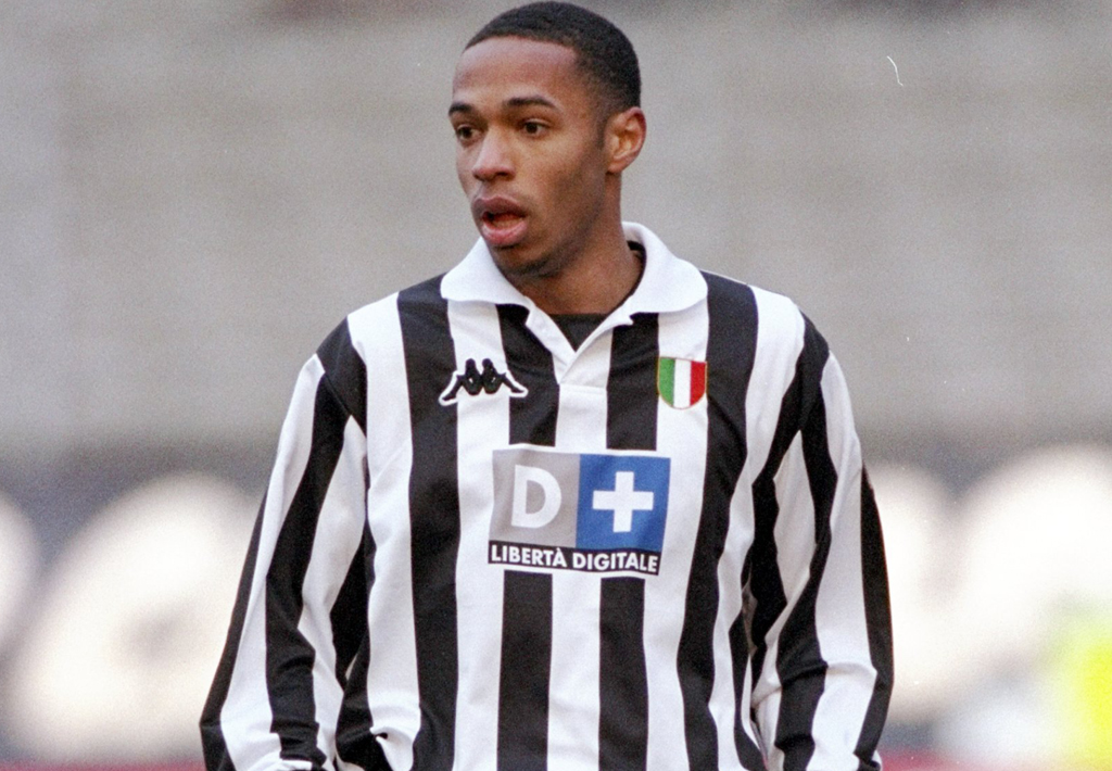 24 Jan 1999: Thierry Henry of Juventus in action during the Italian Serie A match against Perugia played in Turin, Italy. Juventus won the game 2-1. picture: Claudio Villa. Mandatory Credit: Allsport UK /Allsport
