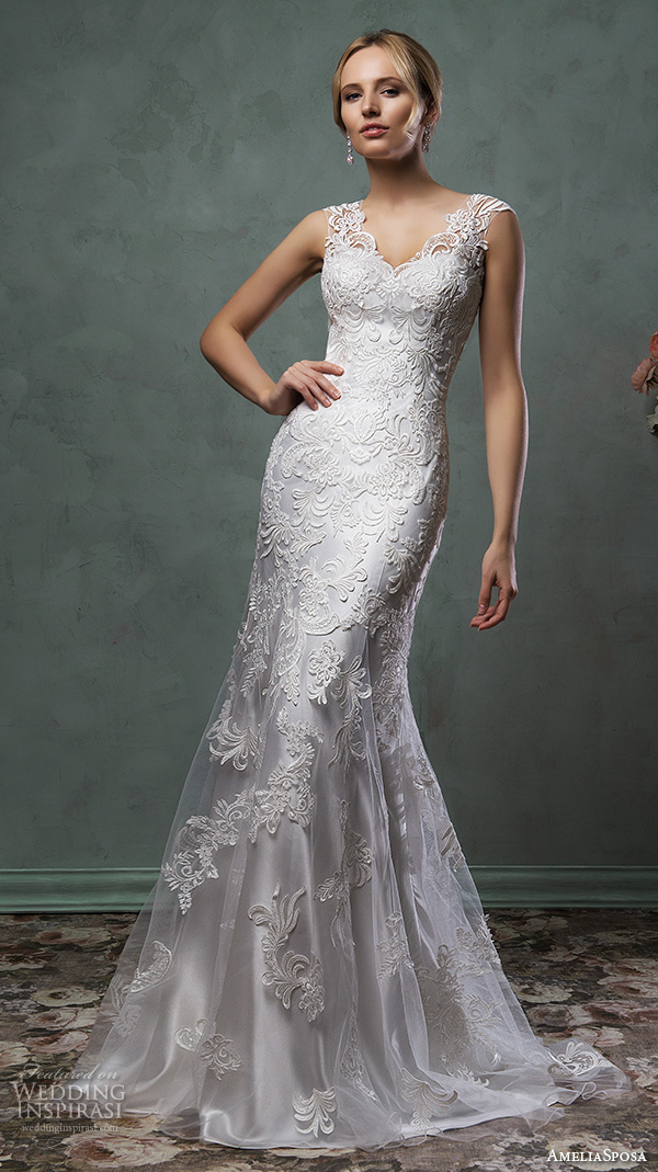 amelia-sposa-2016-wedding-dresses-beautiful-cap-sleeves-v-scallop-neckline-embroidered-silver-white-fit-flare-mermaid-dress-pia