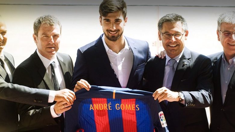 Andre Gomes prezantohet te Barcelona (Video)