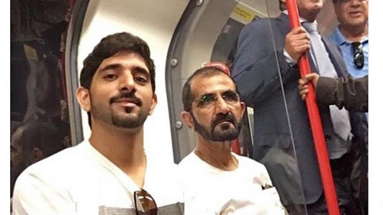 Sundimtarët e Dubait, modestë në metron e Londrës (Foto)
