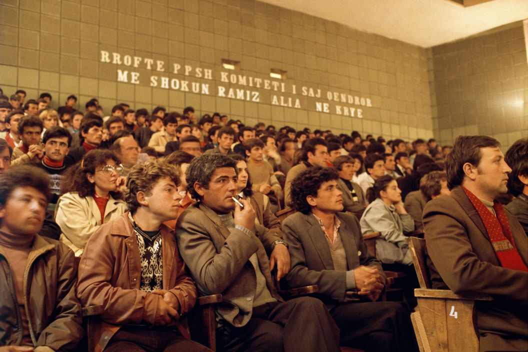 ALBANIA. An audience watching a Choir. 1990.