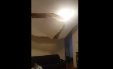 Momenti kur bie tavani i një banese (Video)