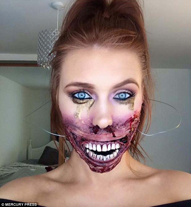 Artistja e grimit transformon fytyrën në pamje të frikshme foto 2