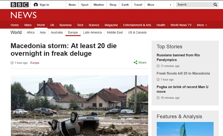 BBC vërshimet