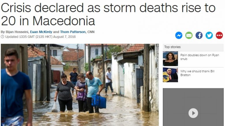 Kështu raportuan mediat ndërkombëtare për vërshimet në Maqedoni (Foto)