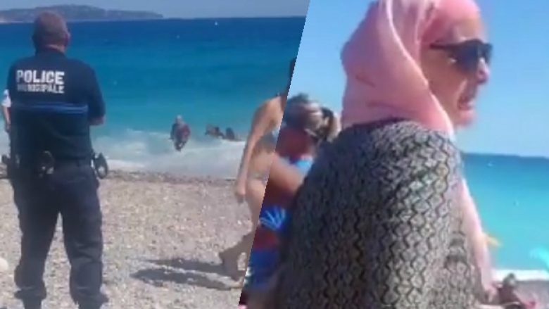 Shikoni se si policia franceze, dënon gratë që bartin mbulesa në plazh (Video)