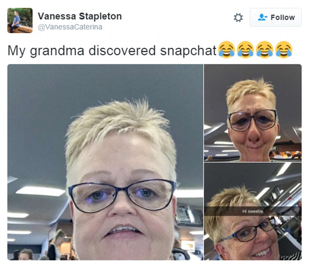 Gjyshet qesharake në Snapchat qe po turperojne niperit e tyre foto 2