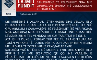 ISIS njofton edhe në shqip për sulmin vetëvrasës kundër opozitës siriane (Foto)