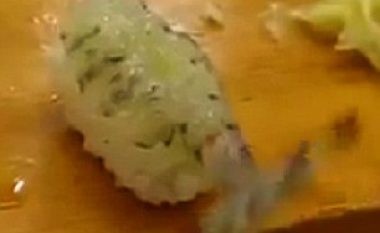 Sushi ‘shumë i freskët’ u ngjall gjatë përgatitjes (Video)