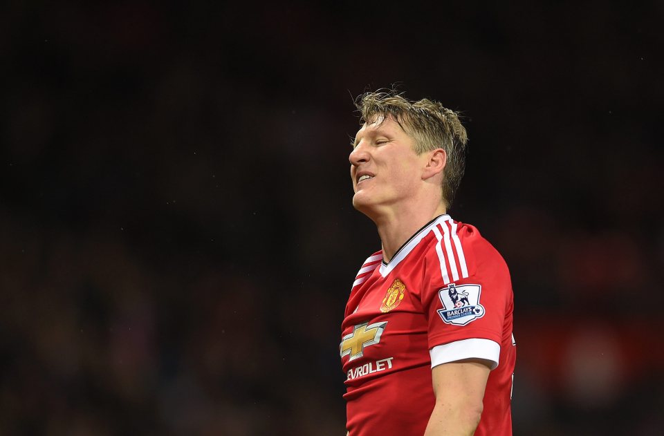 epa05446998 (FILE) A file photograph showing Manchester United's Bastian Schweinsteiger reacts during the English Premier League soccer match between Manchester United and West Ham United at Old Trafford, Manchester, Britain, 05 December 2015. Media reports on 29 July 2016 that German Bastian Schweinsteiger has become the latest victim of Jose Mourinho's 'clear-out at Manchester United. EPA/PETER POWELL EDITORIAL USE ONLY. No use with unauthorized audio, video, data, fixture lists, club/league logos or 'live' services. Online in-match use limited to 75 images, no video emulation. No use in betting, games or single club/league/player publications *** Local Caption *** 52436388