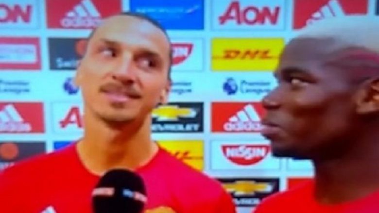 Pogba ia dorëzon Ibrahimovicit çmimin ‘Lojtari i ndeshjes’ (Video)