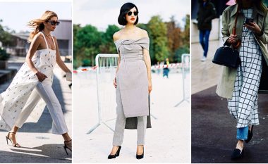 Fustani sipër pantallonave: A është modë apo stil fshati?