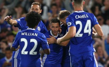 Hazard shënon golin jubilar të Chelseat