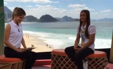 Majlinda e emocionuar përgjigjet në intervistën për kanalin zyrtar të ‘Rio 2016’