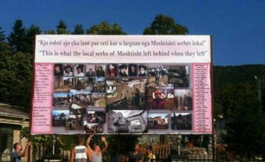 Serbisë po i pengon pankarta e Mushtishtit, që shpërfaq fytyrën e saj në luftën e fundit në Kosovë