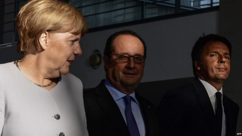 Merkel, Hollande e Renzi takohen për unitetin evropian