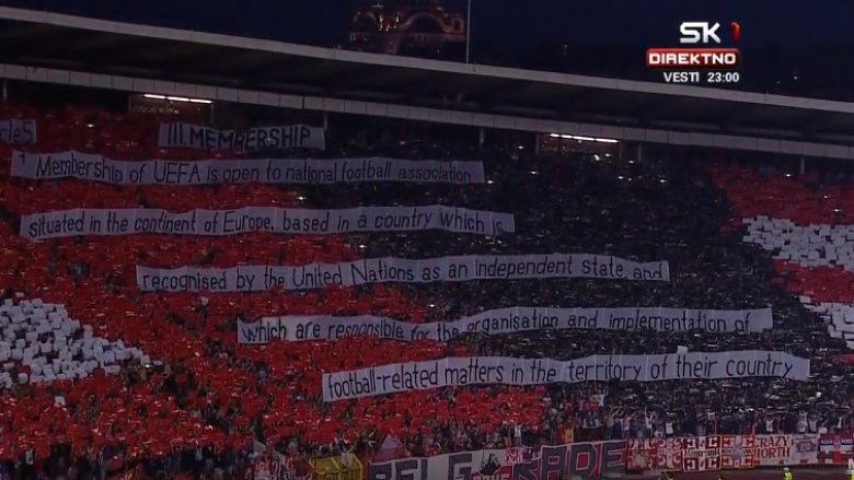 Serbët sërish protestojnë për pranimin e Kosovës në UEFA (Video)