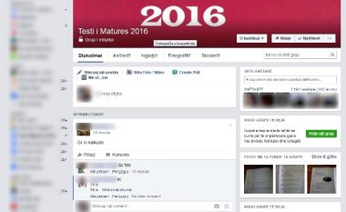 Testi i Maturës sërish rrjedh në Facebook