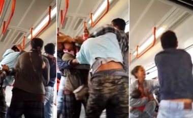 Si nëpër filma: Rrahje masive në një tramvaj në Beograd (Foto/Video, +18)