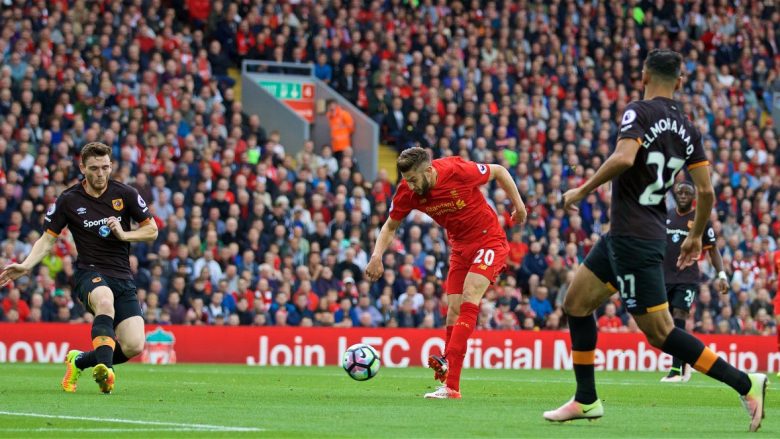 Lallana kalon Liverpoolin në epërsi ndaj Hullit (Video)