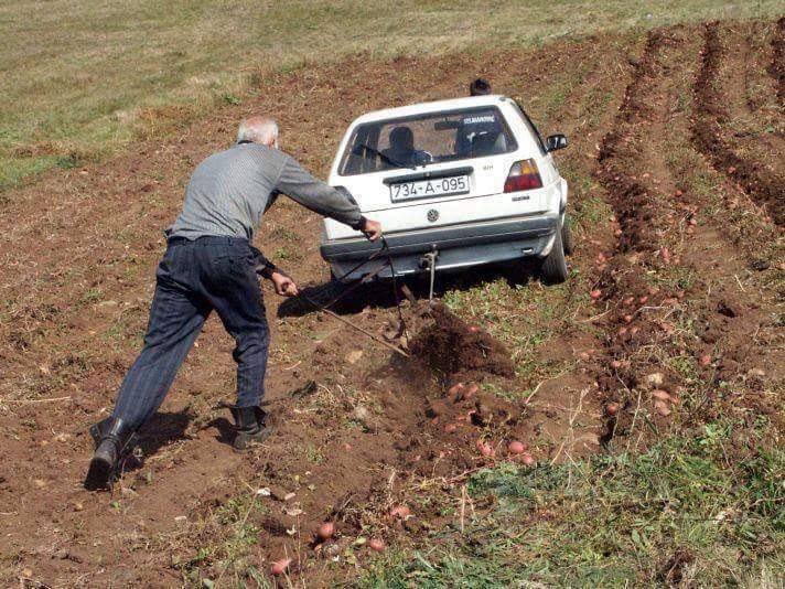 Me Golf në livadh Keshtu e lerojne token diku ne Bosnje foto 2