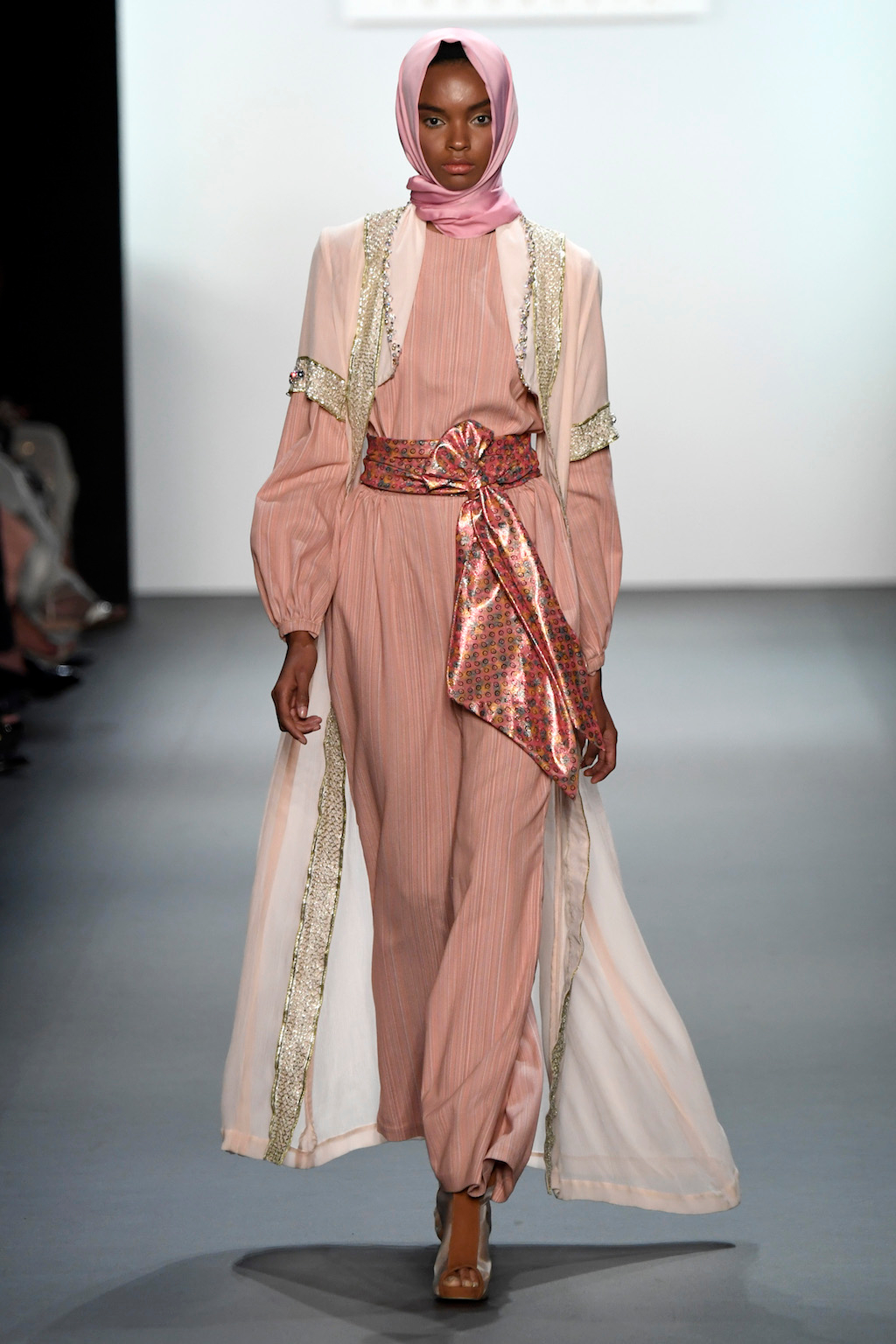 NEW YORK, NY - SEPTEMBER 12: A model walks the runway at the Anniesa Hasibuan during New York Fashion Week: The Shows at The Dock, Skylight at Moynihan Station on September 12, 2016 in New York City. (Photo by Frazer Harrison/Getty Images for New York Fashion Week: The Shows)