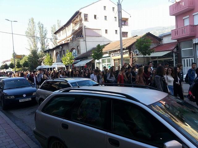 Proteste nga gjimnazitet e Tetoves 1