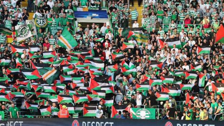 UEFA dënon Celticun pas shpalosjes së flamujve palestinezë