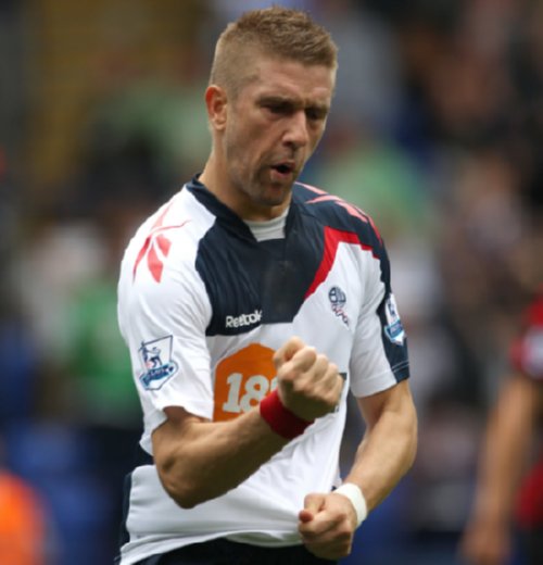 Bolton Wanderers' Ivan Klasnic celebrates after scoring his side's first goal of the game