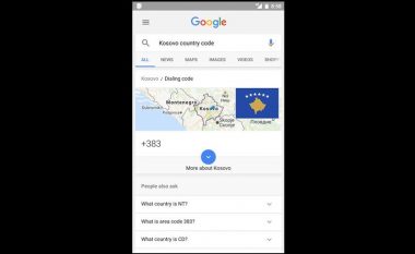 Google ia ‘njeh’ Kosovës kodin telefonik +383