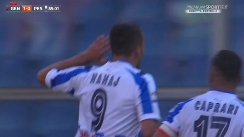 Manaj shënon edhe golin e dytë me Pescaran (Video)