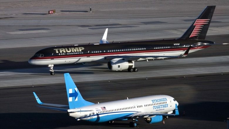 Trump fiton betejën e aeroplanëve kundër Clinton (Foto)