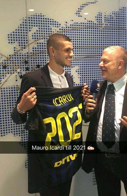 Mauro gjatë intervistës për Inter Channel.