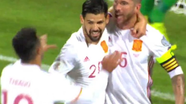 Spanja shënon edhe golin e dytë ndaj Shqipërisë (Video)