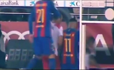 Neymar tradhtohet nga nervat, shtyn lojtarin kundërshtar teksa ecte në shkallë dhe fillojnë kacafytjen (Video)