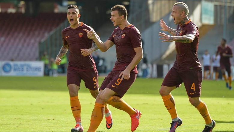 Shpërthen Dzeko, Roma triumfon në Napoli (Video)