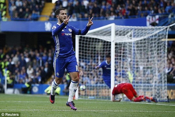 Eden Hazard realizoi një gol të bukur përballë Leicester Cityt