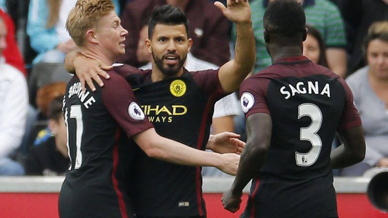 Aguero kalon Cityn në epërsi (Video)