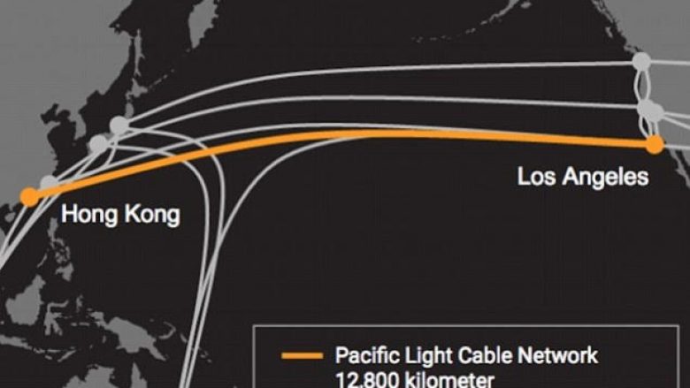 Google dhe Facebook instalojnë kabllo gjigante mes LA dhe Hong Kong