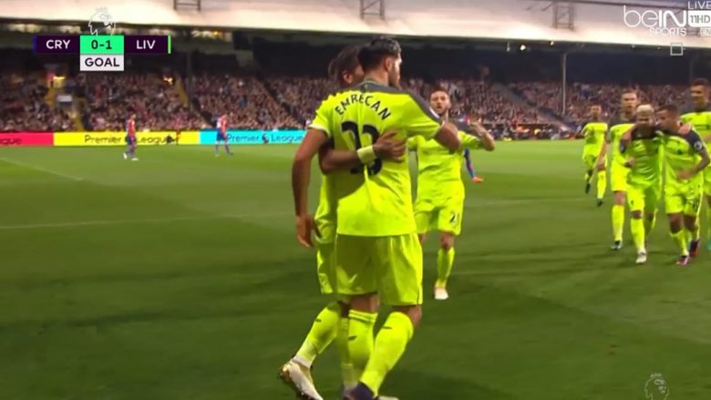 Dy gola për dy minuta në sfidën Crystal Palace-Liverpooli (Video)