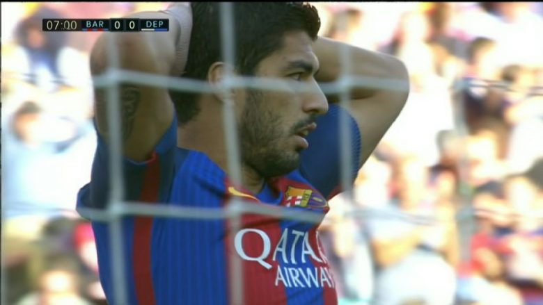 Suarez dhe Neymar godasin transversalen dy herë brenda dy sekondash (Video)