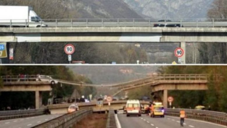 Shikojeni momentin kur kamioni shemb urën në Itali (Video)