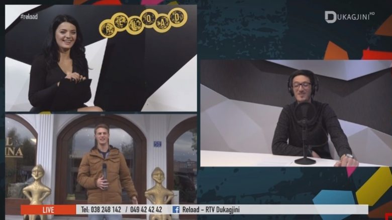 Kur gazetari i thotë live moderatores kosovare vetëm për ty mendoj (Video)
