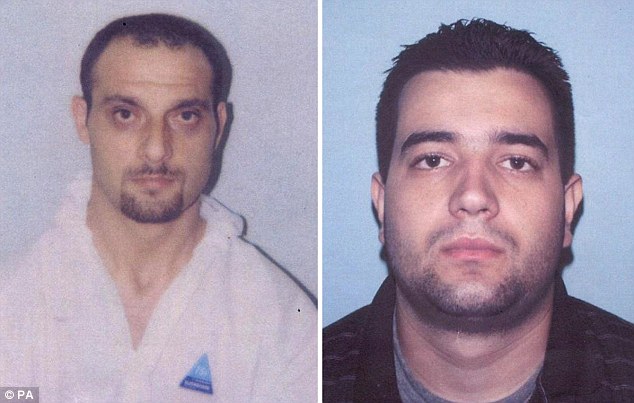 Në vitin 2004, Nebojsa Denic (majtas) u dënua me 15 vjet burg dhe Milan Jovetic (djathtas) me pesë vjet burg, për shkak të një vjedhjeje në Londër. Që të dy tash janë të lirë. 