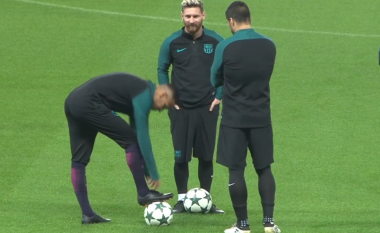Momenti komik kur Suarez ‘e nxjerr nga takti’ Neymarin, për pak sa nuk eskalon situatën (Video)
