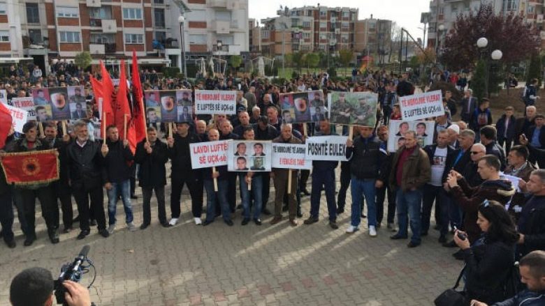 Drenasi proteston kundër dënimeve të pjesëtarëve të UÇK-së